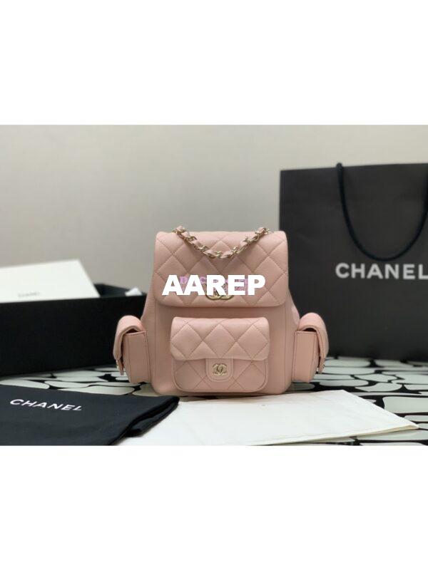 Replica Chanel Backpack Grained Shiny Calfskin AS4398 Light Pink 3