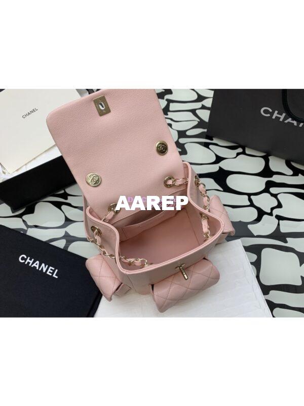 Replica Chanel Backpack Grained Shiny Calfskin AS4398 Light Pink 7