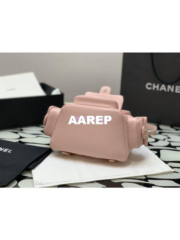 Replica Chanel Backpack Grained Shiny Calfskin AS4398 Light Pink 11