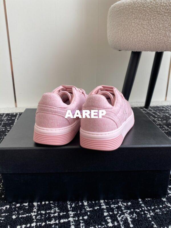 Replica Chanel 2024 Wool & Mixed Fibers Sneakers G46011 Pink 10
