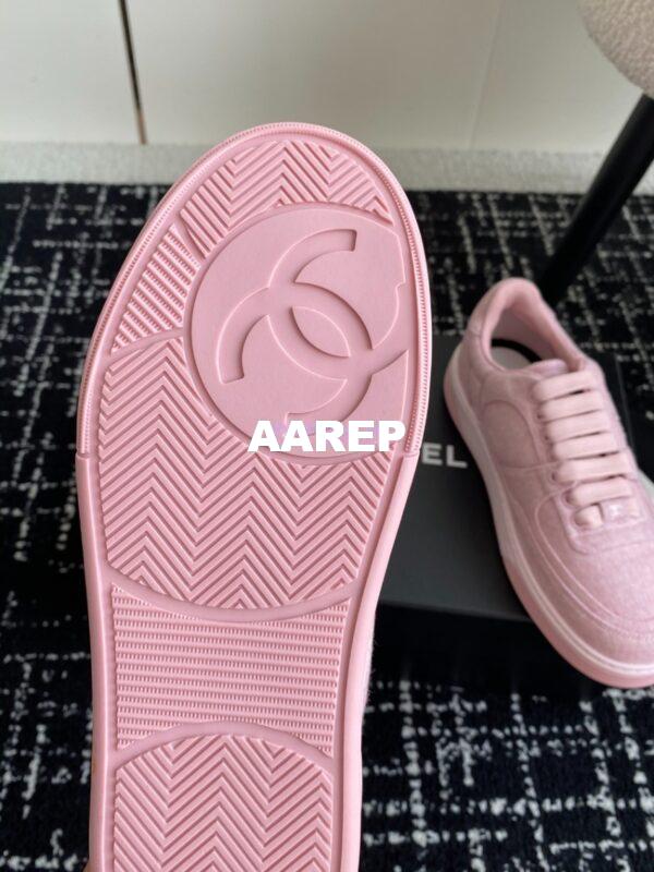 Replica Chanel 2024 Wool & Mixed Fibers Sneakers G46011 Pink 11