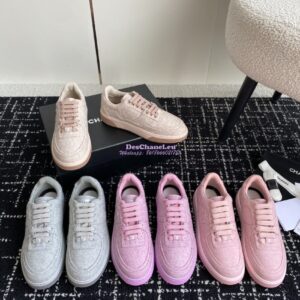 Replica Chanel 2024 Wool & Mixed Fibers Sneakers G46011 Lilac