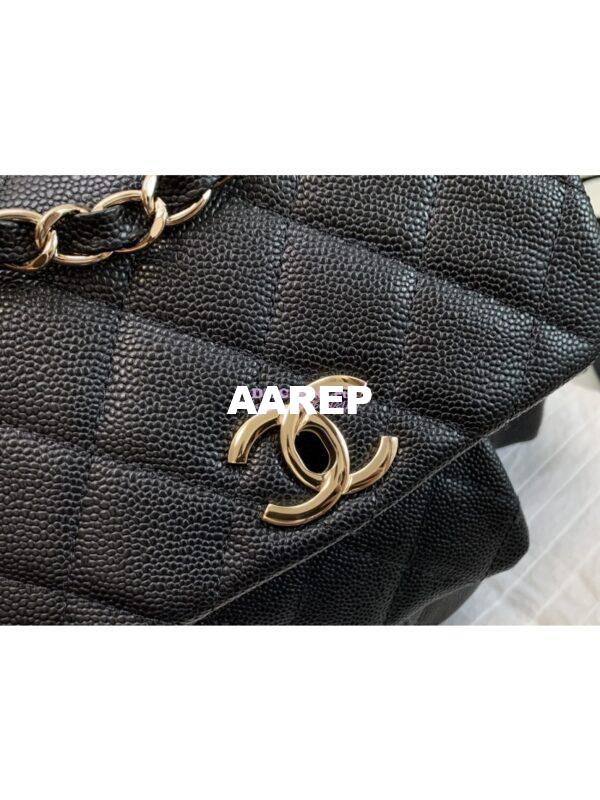 Replica Chanel Backpack Grained Shiny Calfskin AS4398 Black 5