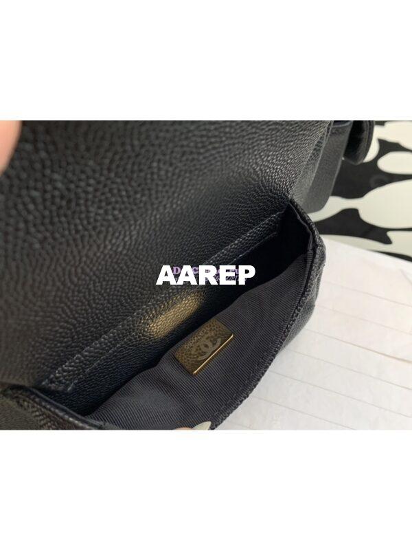 Replica Chanel Backpack Grained Shiny Calfskin AS4398 Black 6