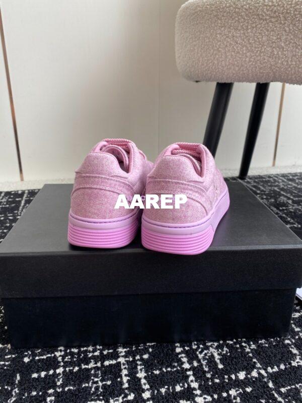 Replica Chanel 2024 Wool & Mixed Fibers Sneakers G46011 Lilac 12