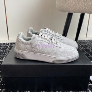 Replica Chanel 2024 Wool & Mixed Fibers Sneakers G46011 Grey