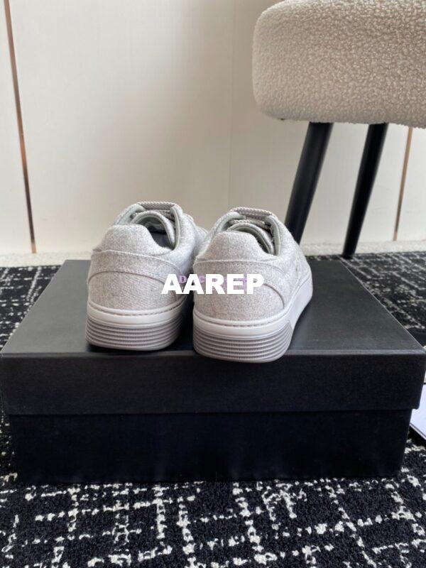 Replica Chanel 2024 Wool & Mixed Fibers Sneakers G46011 Grey 10
