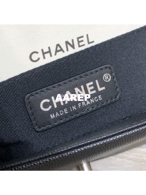 Replica Chanel Chevron Boy Flap Bag in Caviar Black 14