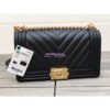 Replica Chanel Studded black Calfskin Deauville Small Shopping Bag A57069 2