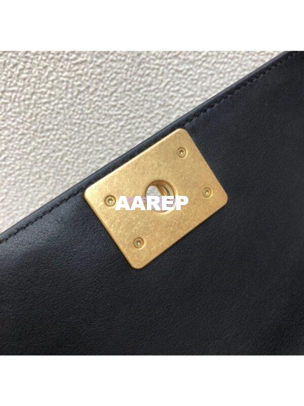 Replica Chanel Chevron Boy Flap Bag in Lambskin Black 19