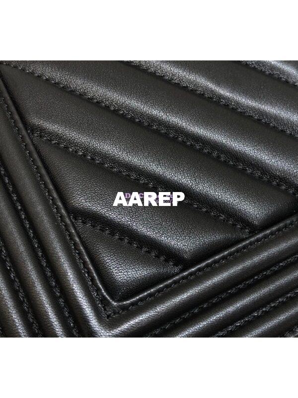 Replica Chanel Chevron Boy Flap Bag in Lambskin Black 20