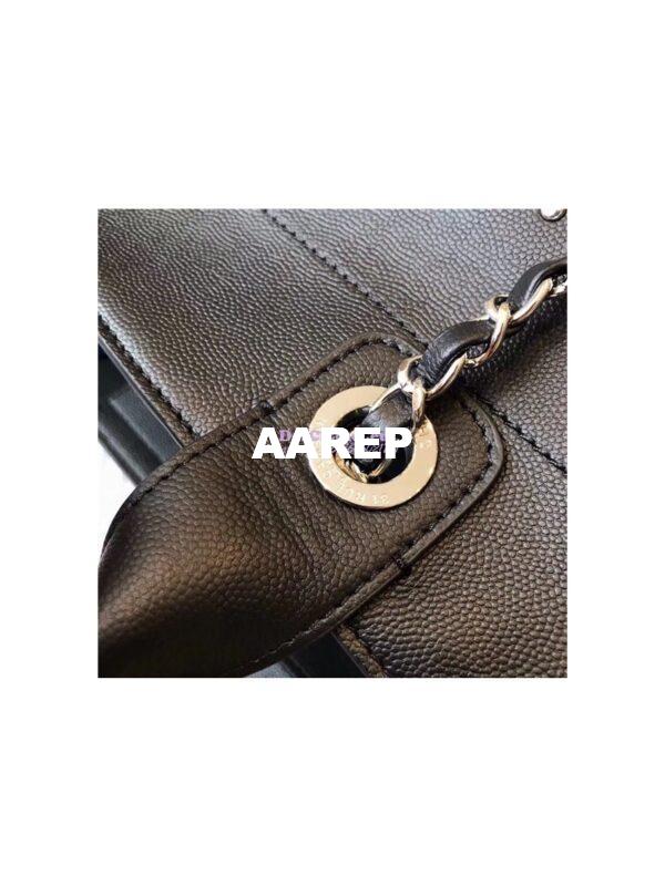 Replica Chanel Studded black Calfskin Deauville Small Shopping Bag A57069 6
