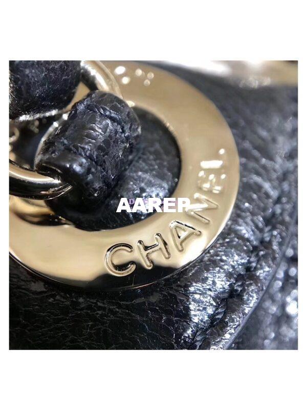 Replica Chanel Waist Bag Crumpled Lambskin A57832 Black 8