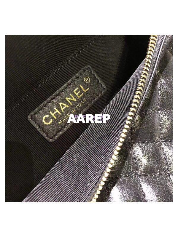 Replica Chanel Waist Bag Crumpled Lambskin A57832 Black 11