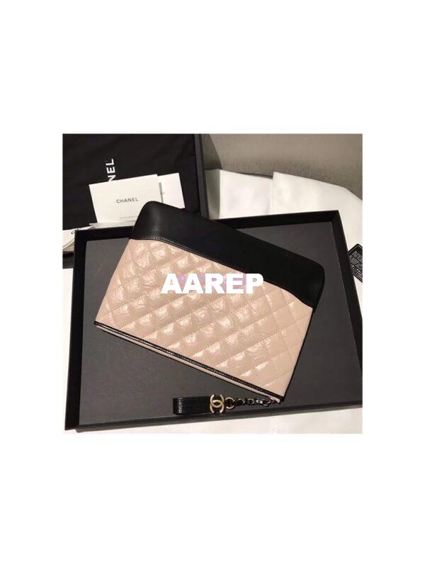 Replica Chanel Gabrielle O Case in beige Aged Calfskin A84287 8