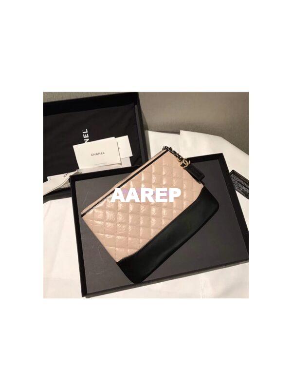 Replica Chanel Gabrielle O Case in beige Aged Calfskin A84287 9