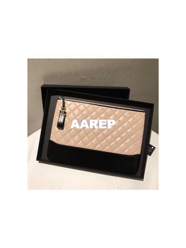 Replica Chanel Gabrielle O Case in beige Aged Calfskin A84287 14