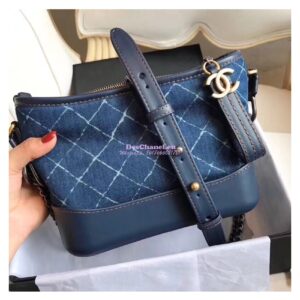 Replica Chanel's Gabrielle Hobo Bag Denim Calfskin