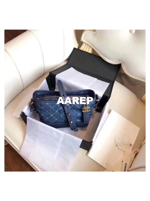 Replica Chanel's Gabrielle Hobo Bag Denim Calfskin 4