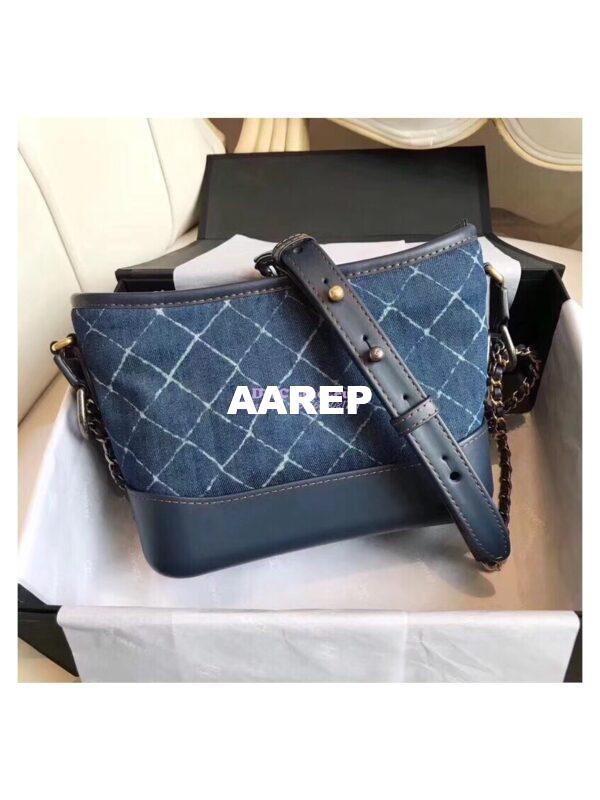 Replica Chanel's Gabrielle Hobo Bag Denim Calfskin 5
