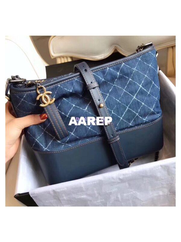 Replica Chanel's Gabrielle Hobo Bag Denim Calfskin 7