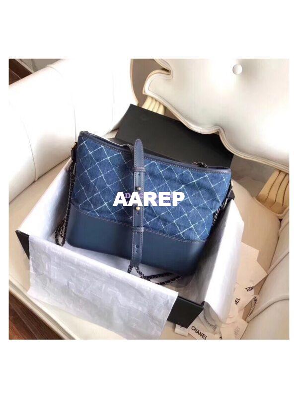 Replica Chanel's Gabrielle Hobo Bag Denim Calfskin 8