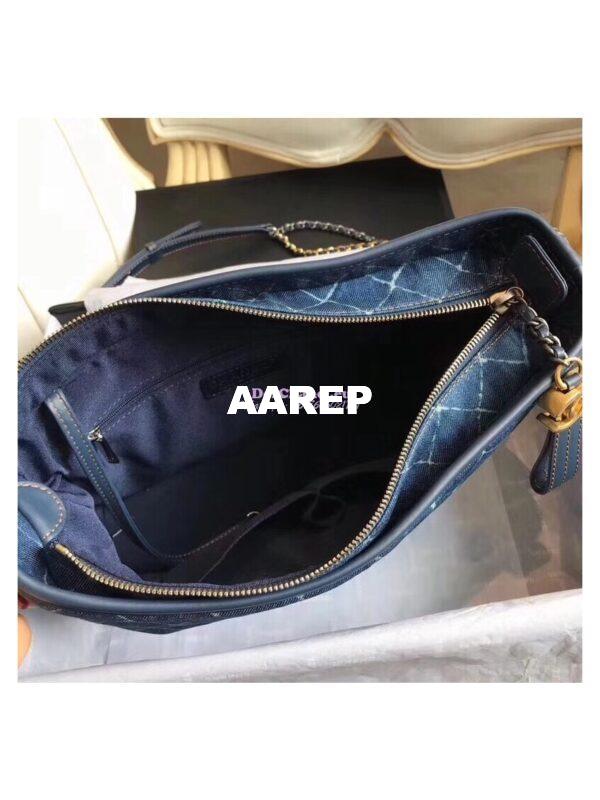 Replica Chanel's Gabrielle Hobo Bag Denim Calfskin 12