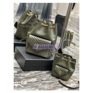 Replica YSL Saint Laurent Joe Backpack In Lambskin 672609 Vert Fonce