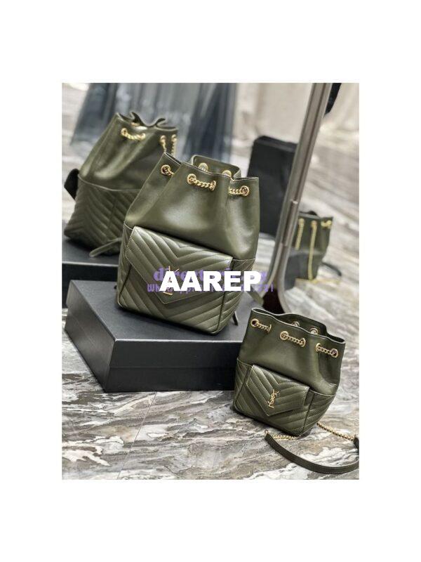 Replica YSL Saint Laurent Joe Backpack In Lambskin 672609 Vert Fonce