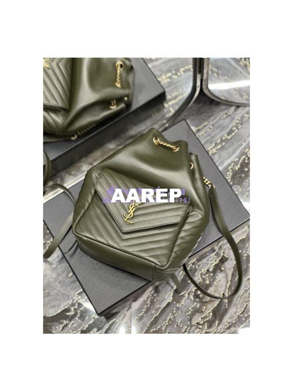 Replica YSL Saint Laurent Joe Backpack In Lambskin 672609 Vert Fonce 7