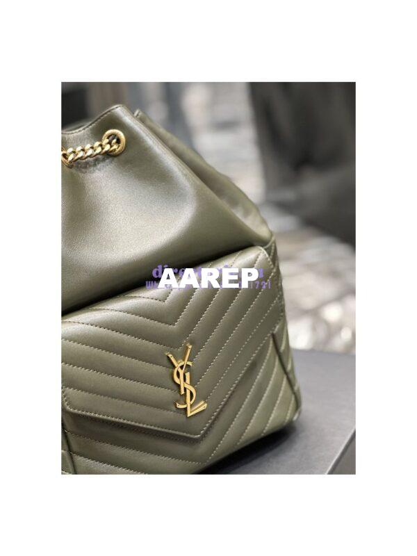 Replica YSL Saint Laurent Joe Backpack In Lambskin 672609 Vert Fonce 8