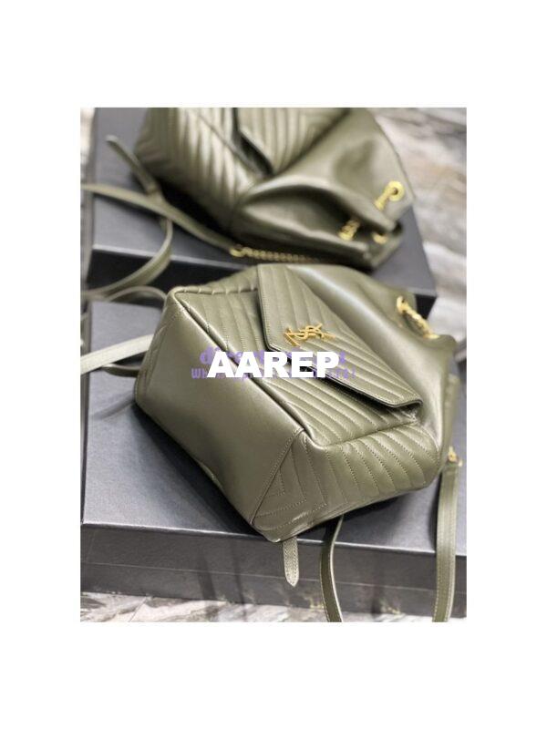 Replica YSL Saint Laurent Joe Backpack In Lambskin 672609 Vert Fonce 9