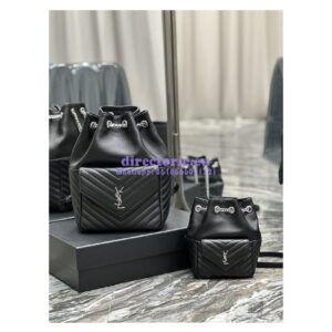 Replica YSL Saint Laurent Joe Backpack In Lambskin 672609 Black Silver Hardware