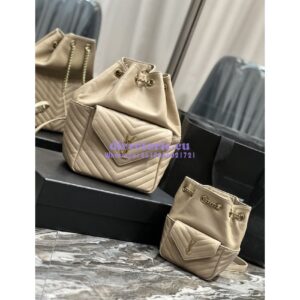 Replica YSL Saint Laurent Joe Mini Bucket Bag In Quilted Lambskin 7016311 Sea Salt