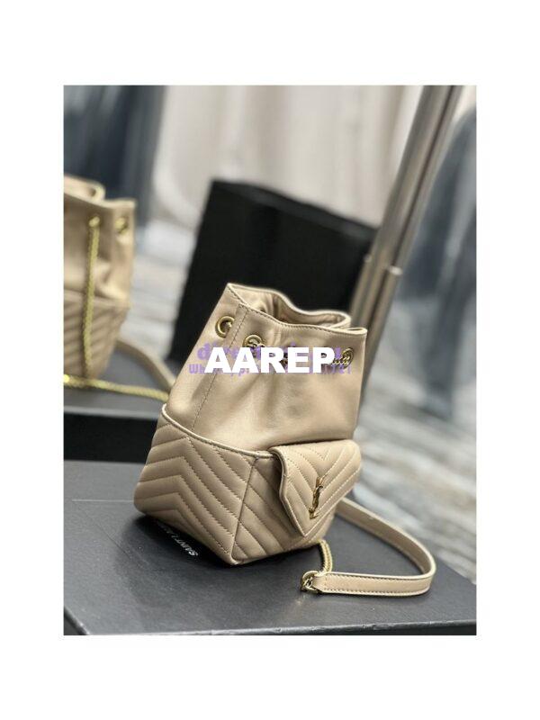 Replica YSL Saint Laurent Joe Mini Bucket Bag In Quilted Lambskin 7016311 Sea Salt 7