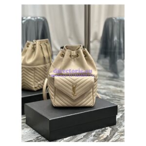 Replica YSL Saint Laurent Joe Backpack In Lambskin 672609 Sea Salt