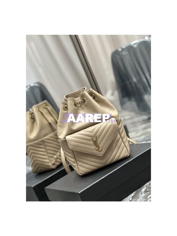 Replica YSL Saint Laurent Joe Backpack In Lambskin 672609 Sea Salt 4