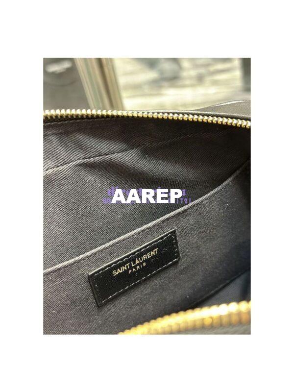 Replica YSL Saint Laurent Lou Camera Bag In Raffia And Smooth Leather 6125429 Black 9