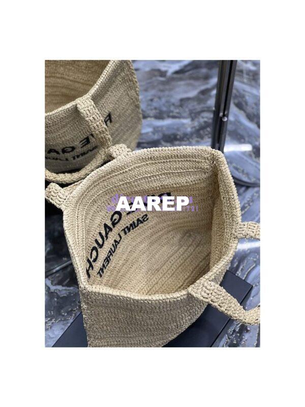 Replica YSL Saint Laurent Rive Gauche Supple Tote Bag In Raffia Crochet 688864 Naturel 7