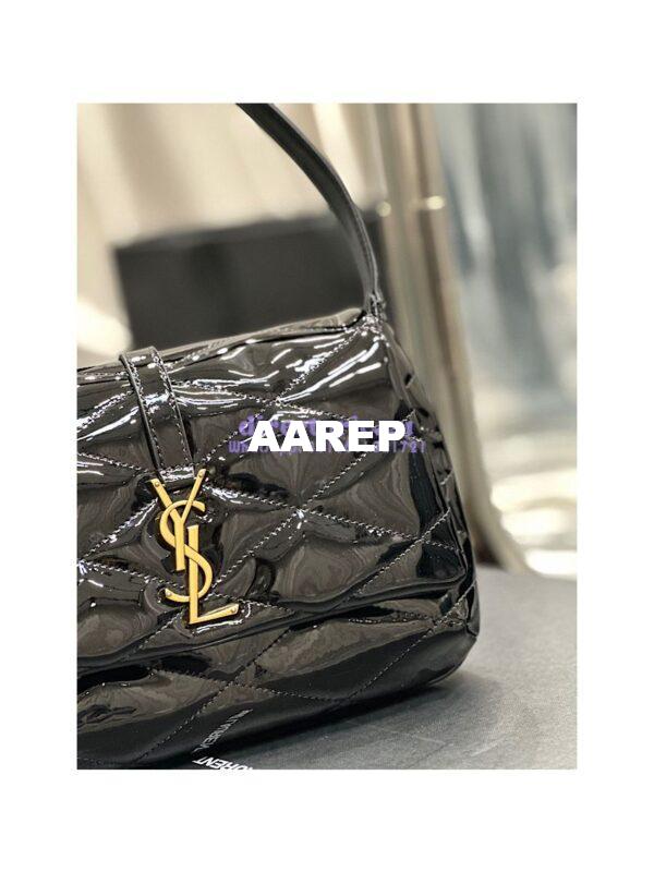 Replica YSL Saint Laurent Le 57 Hobo Bag In Quilted Patent 6985672 Black 8