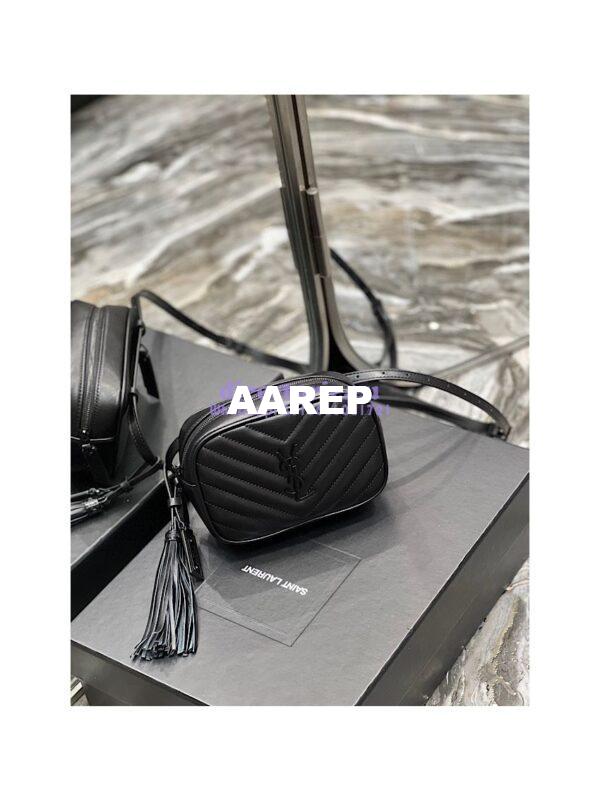 Replica YSL Saint Laurent Lou Belt Bag In Quilted Leather All Black 5
