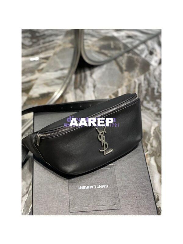 Replica YSL Saint Laurent Cassandre Classic Belt Bag In Smooth Calf Leather 589959 Black 4