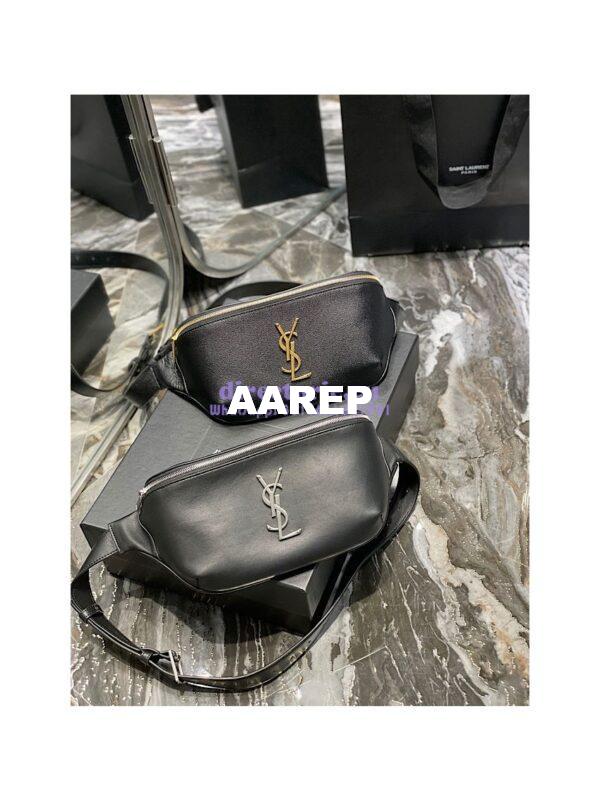 Replica YSL Saint Laurent Cassandre Classic Belt Bag In Smooth Calf Leather 589959 Black 11