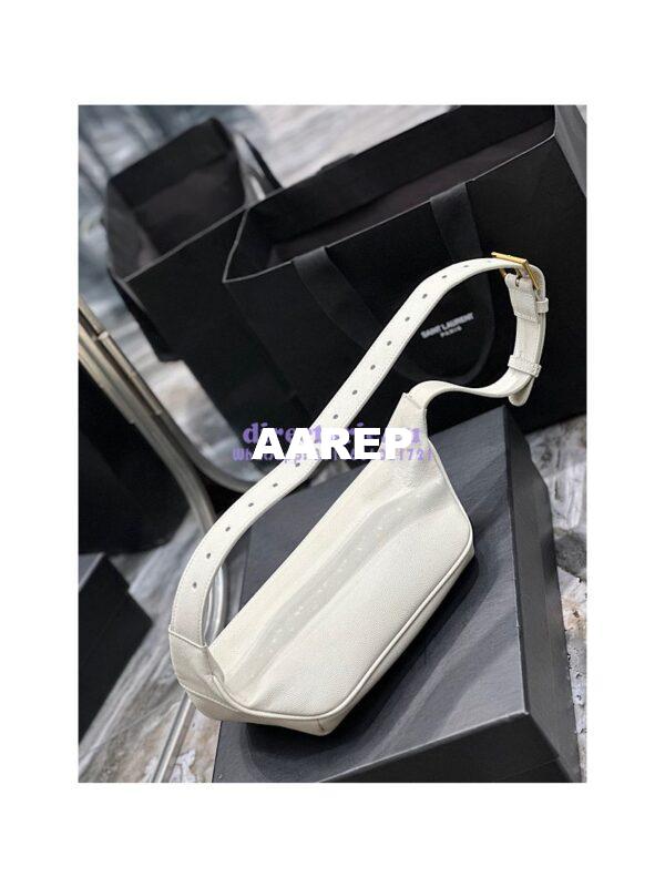 Replica YSL Saint Laurent Cassandre Classic Belt Bag In Grain De Poudre Embossed Leather 589959 White 8