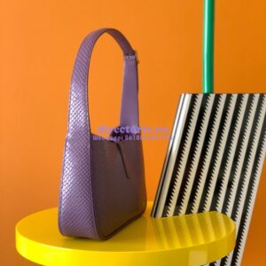 Replica YSL Saint Laurent Le 5 à 7 in purple python hobo bag 657228 2