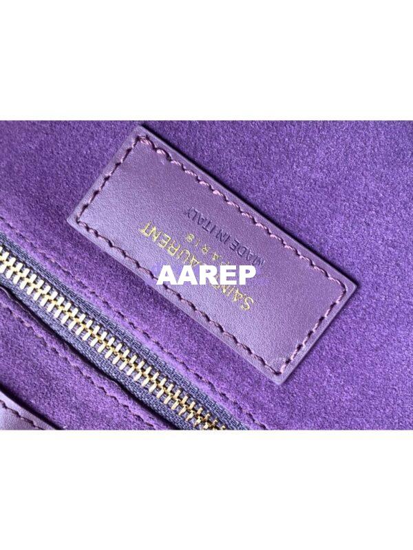 Replica YSL Saint Laurent Le 5 à 7 in purple python hobo bag 657228 11