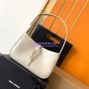 Replica YSL Saint Laurent Le 5 à 7 in ivory python hobo bag 657228