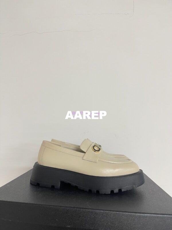 Replica Chanel 24P Logo Enamel Loafers Shiny Calfskin G45788 Creme 5
