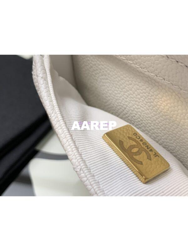 Replica Chanel Small Backpack Grained Shiny Calfskin AS4399 White 8