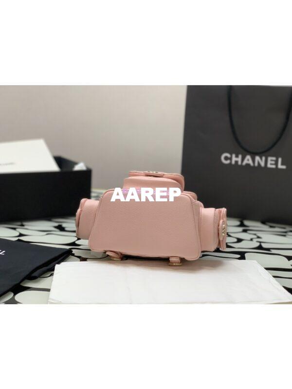 Replica Chanel Small Backpack Grained Shiny Calfskin AS4399 Light Pink 5